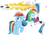 Rainbow Dash's human and pony forms