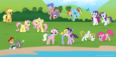 Paradise with Spike, a lot of ponies and humans