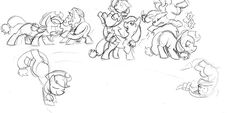 Applejack fighting production sketch Fighting is Magic