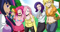 Humanized Ponies by miss-goodness on Deviantart.