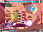 Twilight vs Fluttershy Golden Oaks Library Fighting is Magic