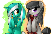 Lyra and Octavia fan art by shishapony.