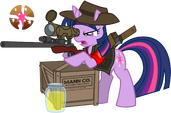 Twilight as a sniper.