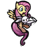 Fluttershy character art no background Fighting is Magic