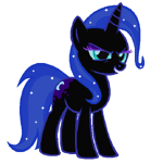 Trixie recolored as Nightmare Moon