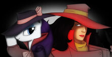 Rarity with Carmen Sandiego by Gennbu