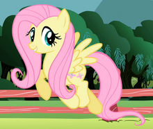 Fluttershy trotting CROPPED S2E7