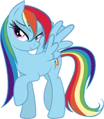 Beautiful, wet-maned Rainbow Dash