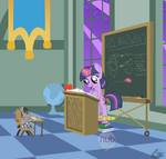 Filly Twilight teaching Smarty Pants