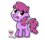 Young filly, that had better be grape juice in that goblet