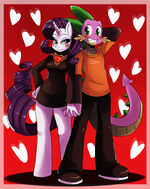 Spike and Rarity Valentine by ss2sonic