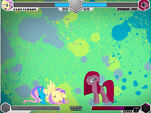 Fluttershy and Pinkie Pie unknown stage Fighting is Magic