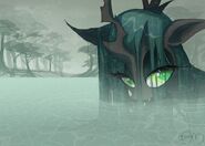 Queen Chrysalis wallpaper fan art by yuji8sushi.