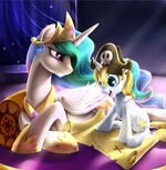 Celestia with colt Blueblood