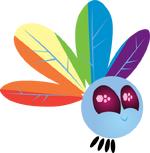 A Rainbow Dash parasprite