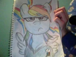 Hipster Rainbow Dash drawing