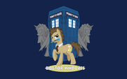 The Doctor and some weeping alicorns