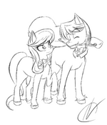 Octavia and Fred Rough Sketch by NarbeVoguel