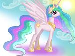 Princess Celestia wallpaper fan art by angelofhapiness.