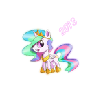 Young Princess Celestia celebrate 2013 New Year art by zymonasyh.