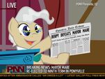 Derpy Defeats Mayor Mare by grilledcat