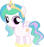 Princess Celestia as a filly, fanart by MoongazePonies