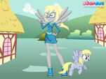 Derpy in both humanized and pony form