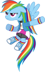 Rainbow Dash in EG outfits