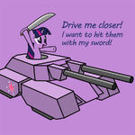 Drive me closer! I want to hit them with my sword!