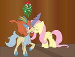 Fluttershy kissing Keldeo