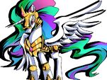 Armoured Princess Celestia wallpaper fan art by nabe.