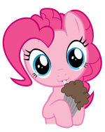 Pinkie drinking her chocolate milkshake