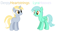 Derpy Hooves and Lyra recolor.