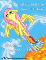 Fluttershy save Rainbow Dash from explosion fan art by texasuberalles.