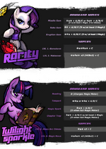 Moves list for Rarity and Twilight Sparkle