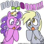 Screwball and her friend, Derpy Hooves