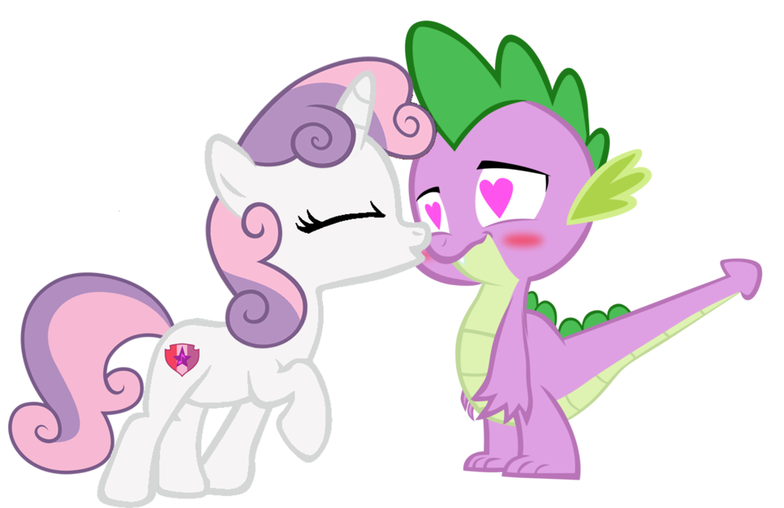 Spike and Sweetie Belle are a rare couple for Spike, but it does have some ...