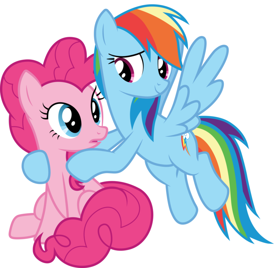 Five My Little Pony characters illustration, Pinkie Pie Rainbow