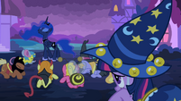 The ponies bow down before Princess Luna S2E04