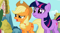 Twilight and Applejack "come again?" S02E06