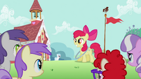 Apple Bloom has the hoop around her neck S2E06