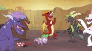 Dragons laughing at Spike S2E21.png