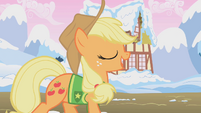 Applejack singing Winter Wrap Up song S1E11