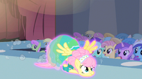 Fluttershy magically dragged S1E20