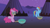 Pinkie Pie loves the buffalo's food S1E21