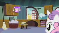 Sweetie Belle in the laundry room S02E05