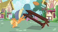 Applejack bucking the table S2E06