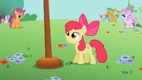 Apple Bloom looking at the flagpole S2E6