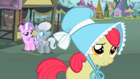 Diamond Tiara and Silver Spoon notice Apple Bloom S2E12