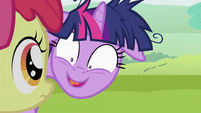 Twilight Sparkle looking at Apple Bloom S2E03